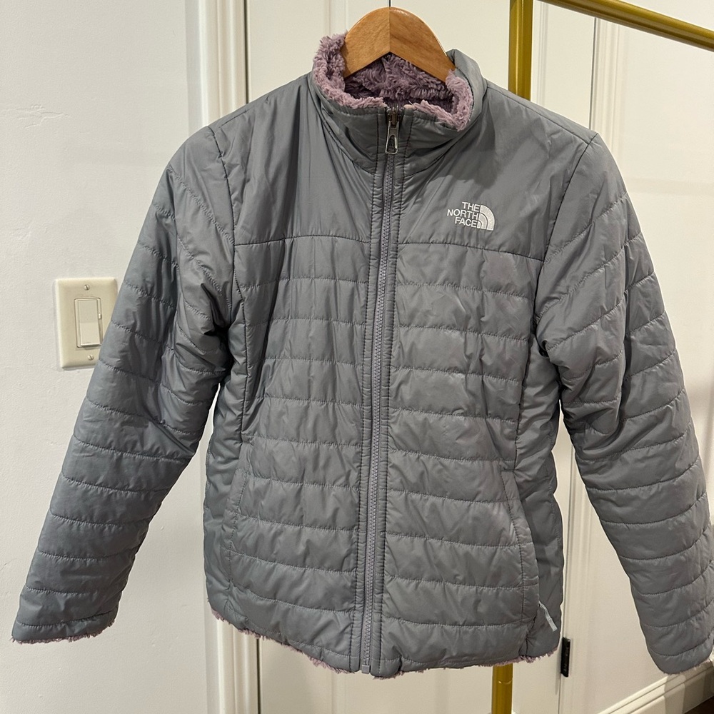 North Face youth reversible full zip jacket L 14-16